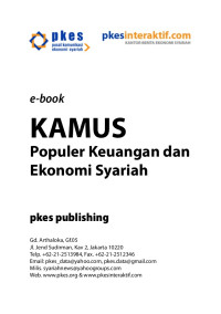 Kamus Populer Keuangan dan Ekonomi Syariah